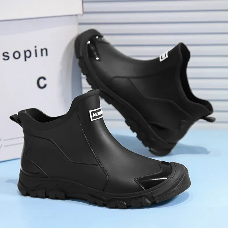 Men'S Shoes Water Resistant - Stivali da pioggia corti da uomo,