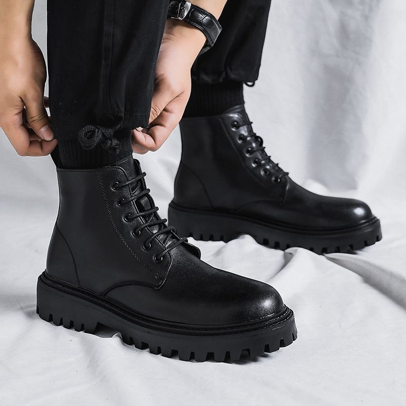 Stivali Alti in Pelle da Uomo, - Men'S Shoes With Height Increase recensione e prezzo