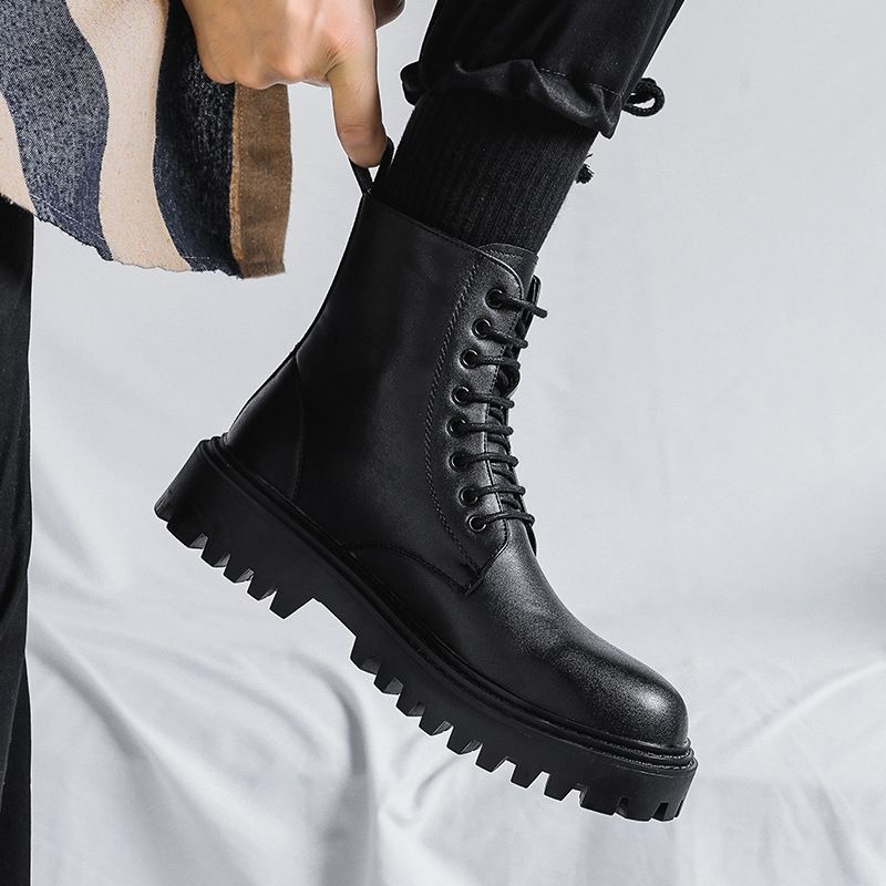Stivali Alti in Pelle da Uomo, - Men'S Shoes With Height Increase recensione e prezzo